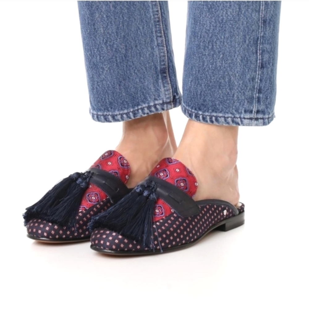Sam Eldelman Parismon tassel slip-on mules women's size 6